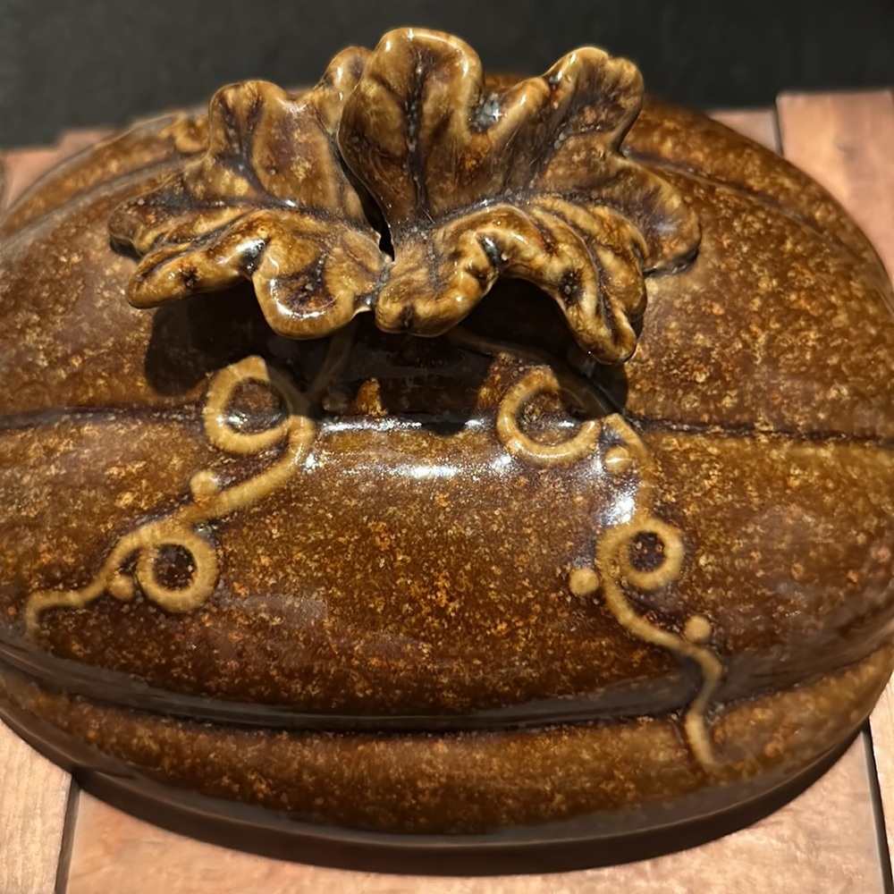 Ceramic Pumpkin Server - Picture 9 of 12
